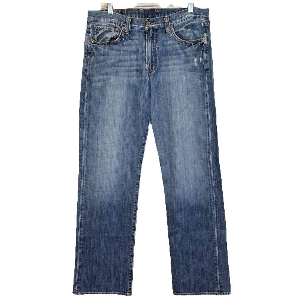 Lucky Brand Vintage Straight Leg Mens Jeans Size 33 Regular Medium Wash Stretch